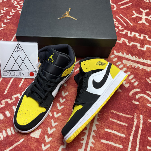 Jordan 1 Mid Yellow Toe Black(Unisex)