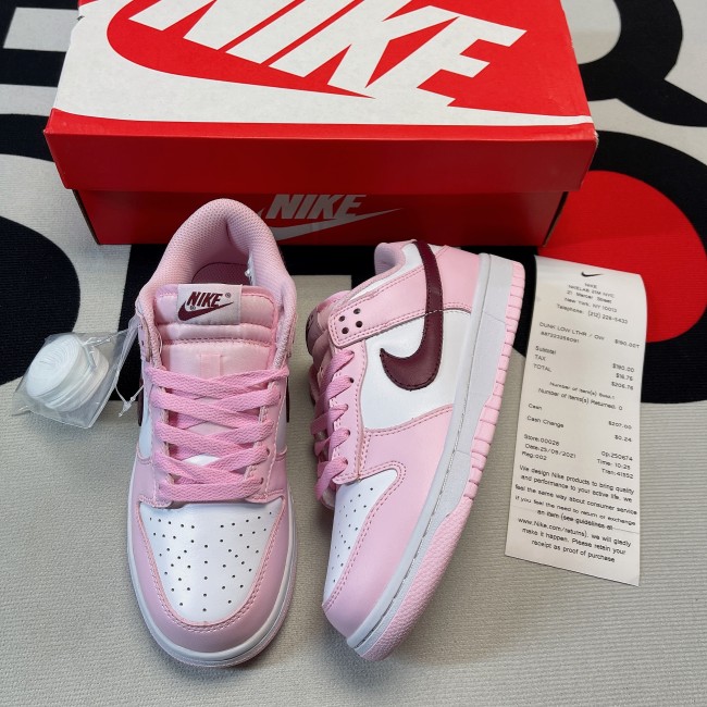 Nike Dunk Low Pink Foam Red White (GS) (Unisex)