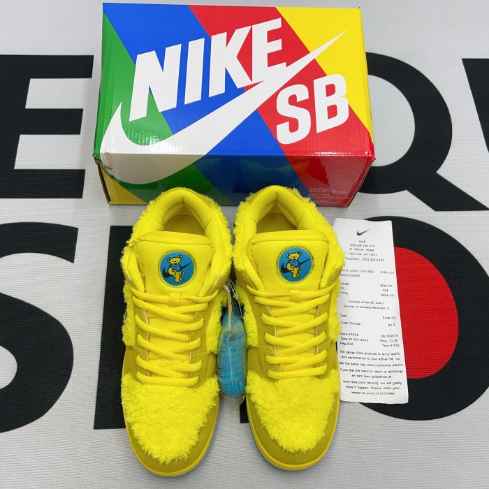 Nike SB Dunk Low Grateful Dead Bears Opti Yellow(Unisex)