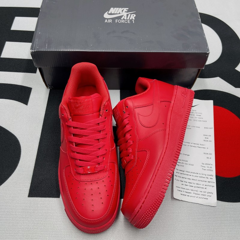 Nike Air Force 1 Low Triple Red(Unisex)