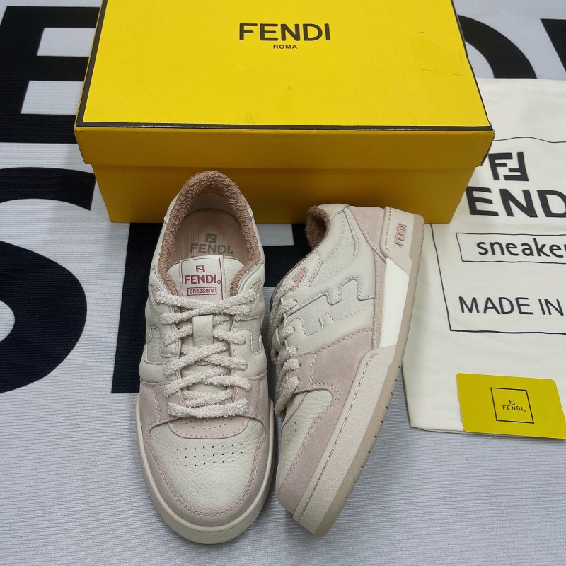 Fendi Match Leather Low-Tops (Unisex)-004