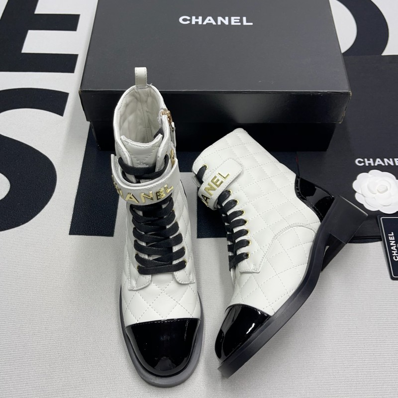 Chanel Lace Ups Combat Boot(Female)-084