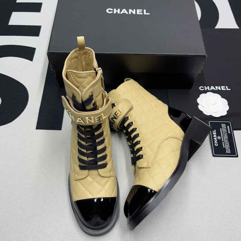 Chanel Lace Ups Combat Boot(Female)-084