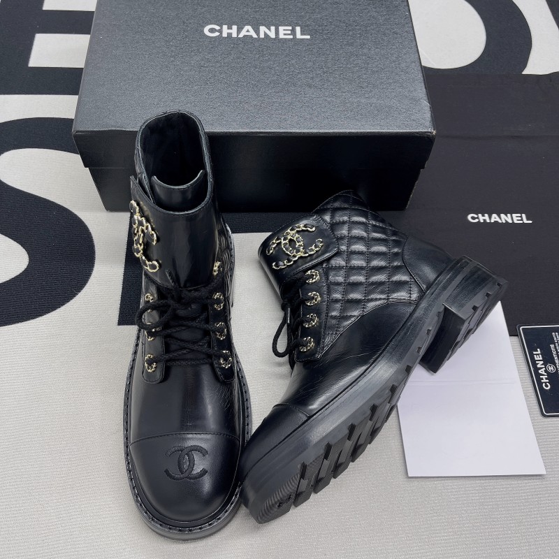 Chanel Quilted Combat Boot(Female)-084