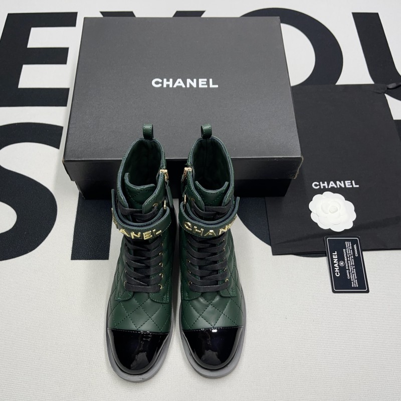 Chanel Lace Ups Combat Boot(Female)-084