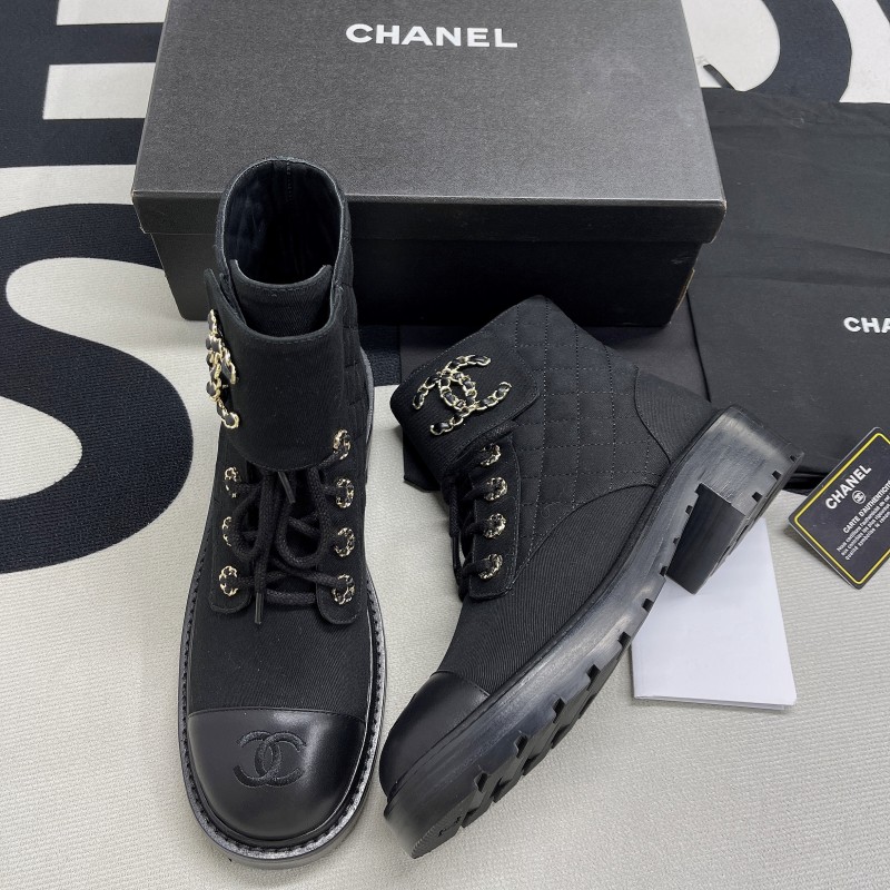 Chanel Quilted Combat Boot(Female)-084