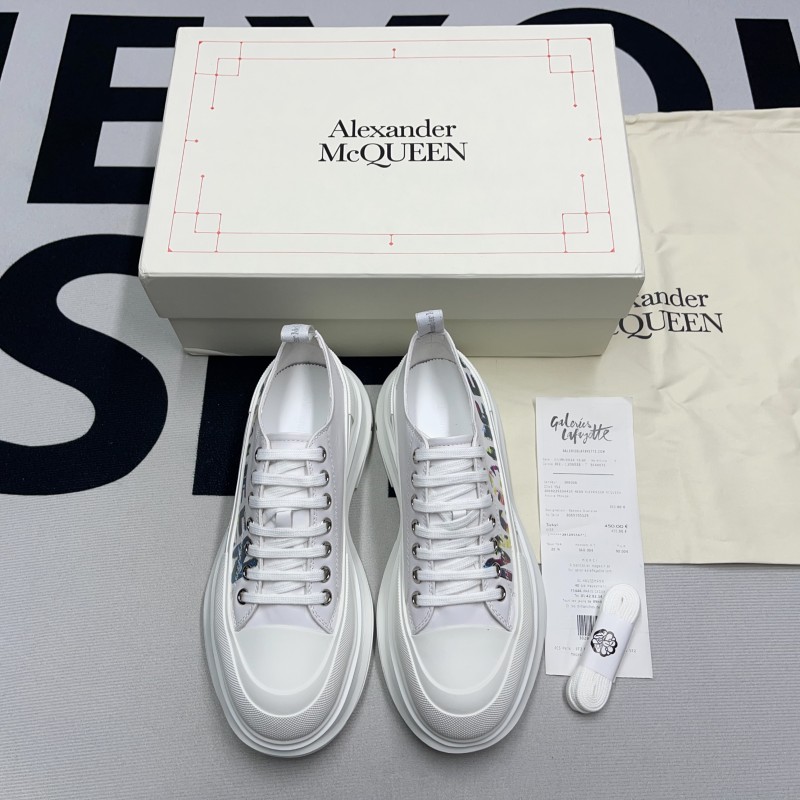 McQueen Graffiti Tread Slick Lace Up Sneaker(Uniesx)-053