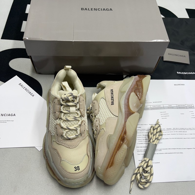 Triple S Clear Sole Sneaker(Unisex)-015
