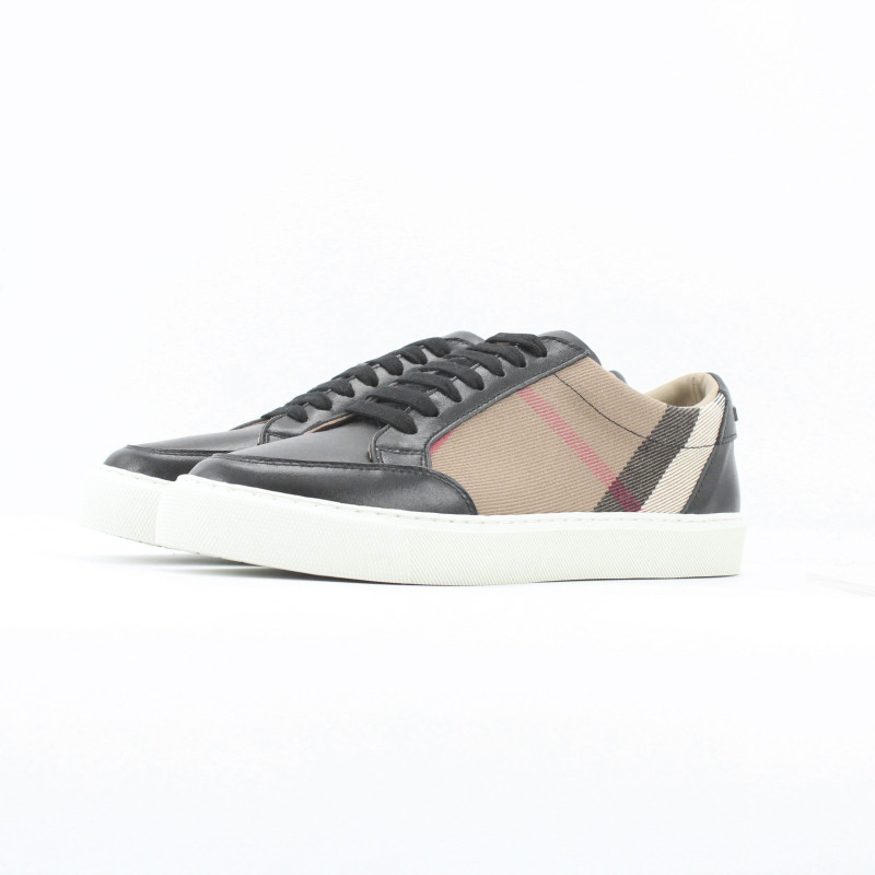 House Check and Leather Sneaker(Unisex)-003