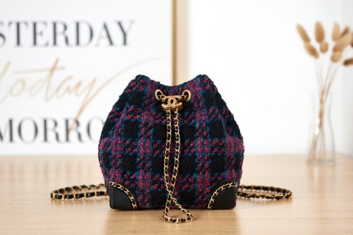 Chanel 22K Hobo Backpack(19.5*18*14cm)-037