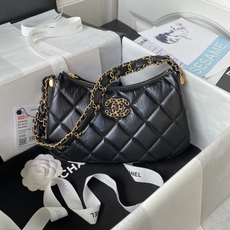 Chanel 23K Hobo Bag with Chain Strap(23.5*13.5*5.3 cm)-037