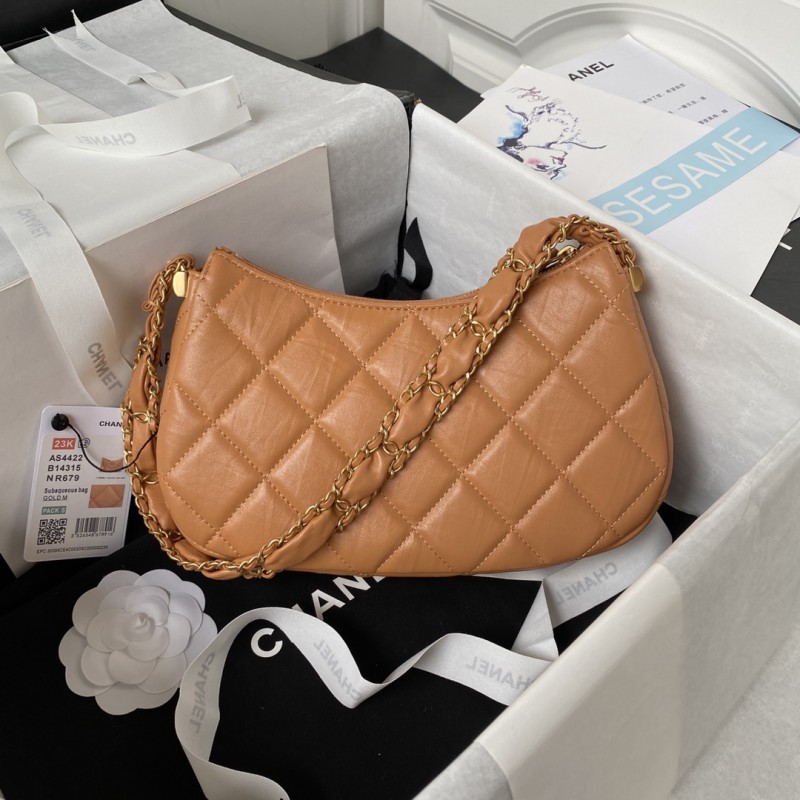 Chanel 23K Hobo Bag with Chain Strap(23.5*13.5*5.3 cm)-037