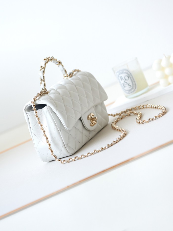 Chanel 23K Classic Flap CF with Logo Handle(20*12*7cm)-037