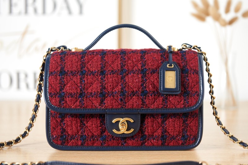 Chanel 22K Flap Bag with Handle(25*21.5*7cm)-017