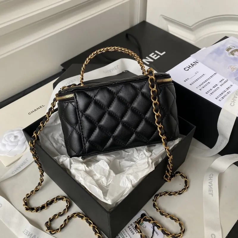 Chanel 24C Box Bag with Logo Handle(17cm)-096