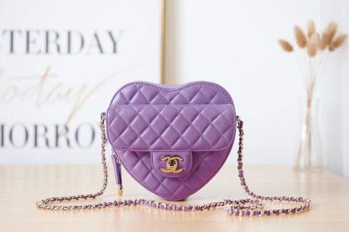 Chanel Heart Bag 22S(18*16.5*6.5cm)-036