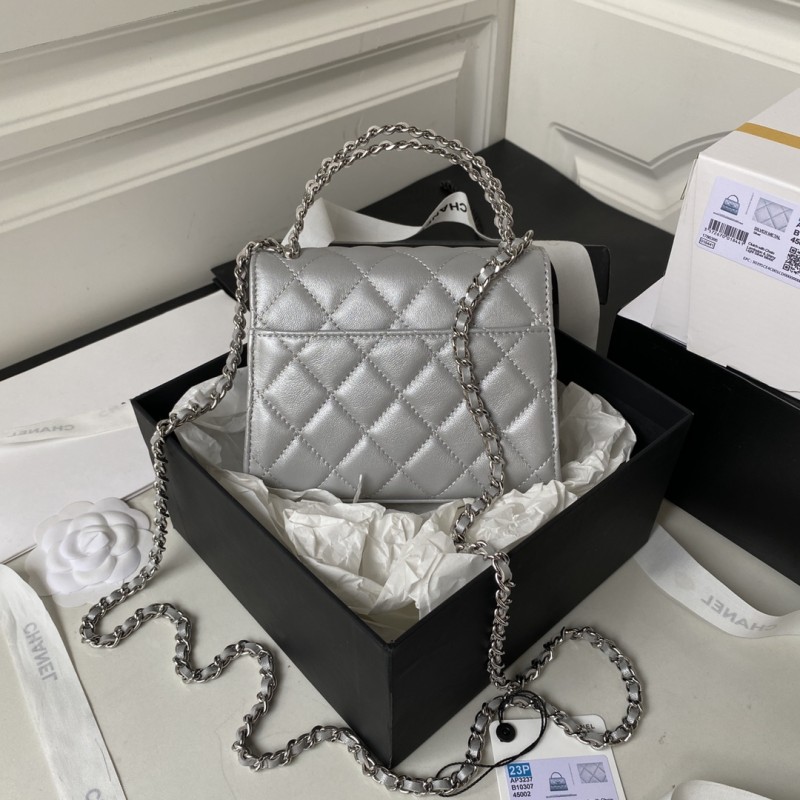 Chanel 23P Kelly Handle Bag with Chain(15*10*6cm)-066