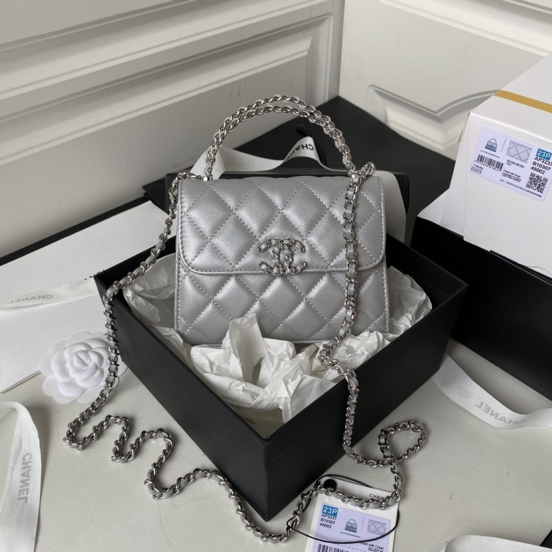 Chanel 23P Kelly Handle Bag with Chain(15*10*6cm)-066