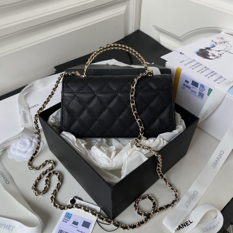 Chanel 23P Kelly Handle Bag with Chain(19*10*4.5cm)-086