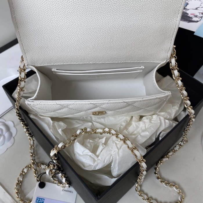 Chanel 23P Kelly Handle Bag with Chain(15*10*6cm)-066