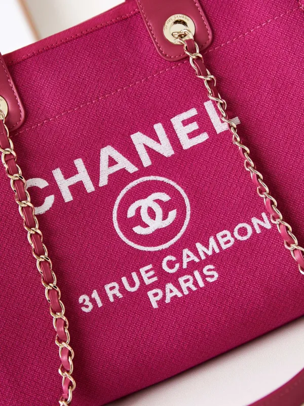 Chanel Logo Beach Tote Bag(33cm)-066