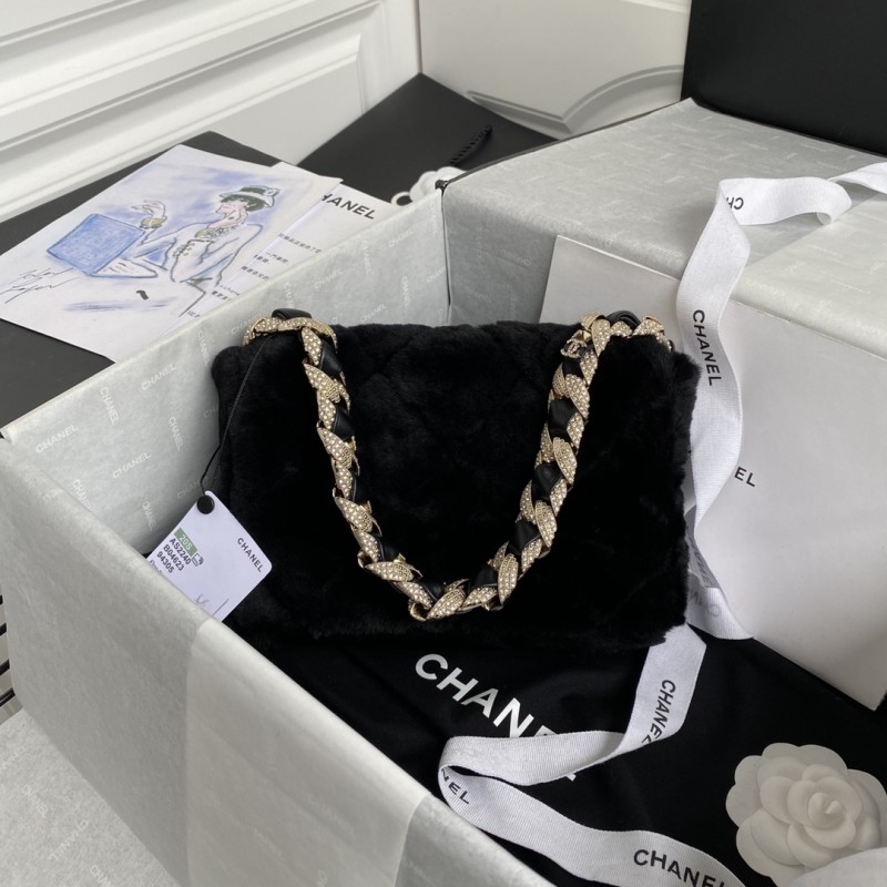 Chanel Fur Flap Bag(21.5cm)-089