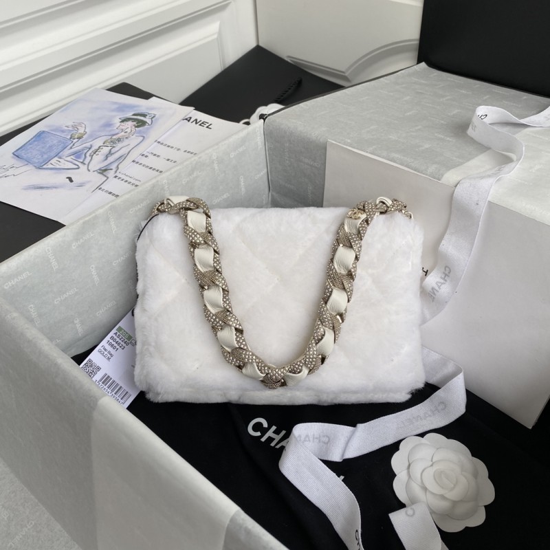 Chanel Fur Flap Bag(21.5cm)-089