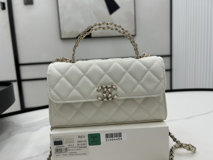 Chanel 23P Kelly Handle Bag with Chain(18*10*4.5cm)-017