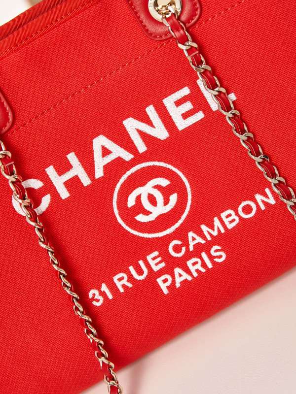 Chanel Logo Beach Tote Bag(33cm)-066