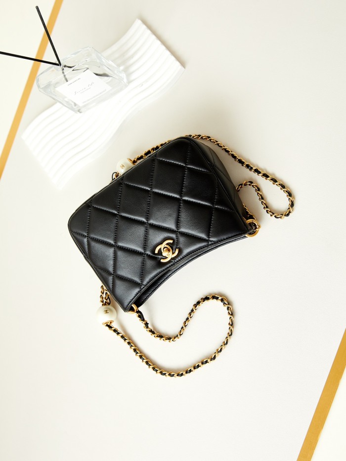 Chanel 24S Pearl Hobo Bag(18*13*7cm)-037