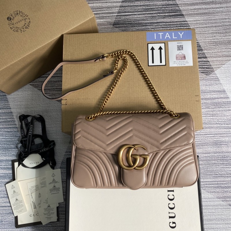 GG Marmont Medium Matelassé Shoulder Bag(31*19*7cm)-096