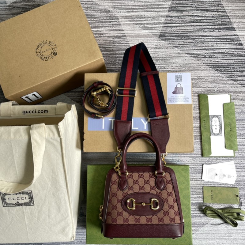 Gucci Horsebit 1955 Mini Top Handle Bag(20*19.5*7.5cm)-006