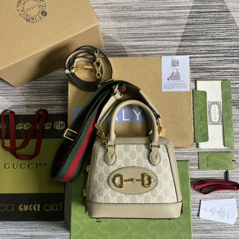 Gucci Horsebit 1955 Mini Top Handle Bag(20*19.5*7.5cm)-036