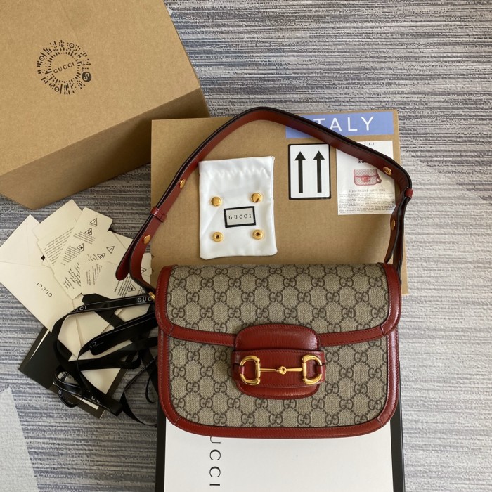 Gucci Horsebit 1955 Shoulder Bag(25*18*8cm)-096