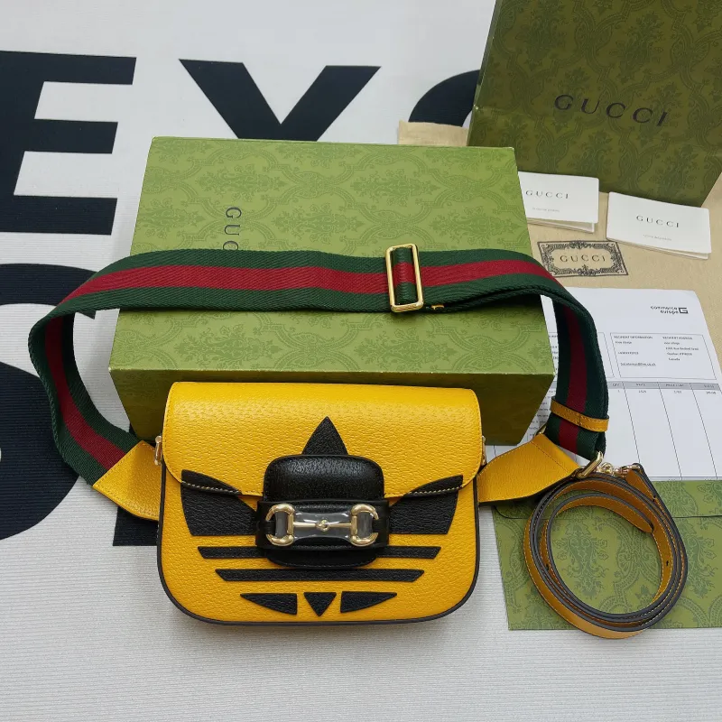 Gucci x Adidas Horsebit 1955 GG Mini Bag(20.5*14.5*5cm)-086