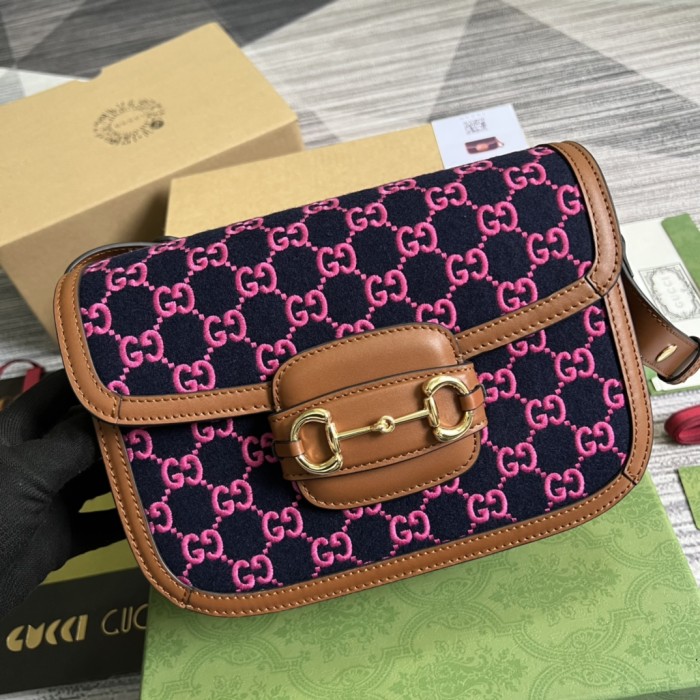 Gucci Horsebit 1955 Shoulder Bag(25*18*8cm)-057