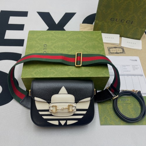 Gucci x Adidas Horsebit 1955 GG Mini Bag(20.5*14.5*5cm)-086