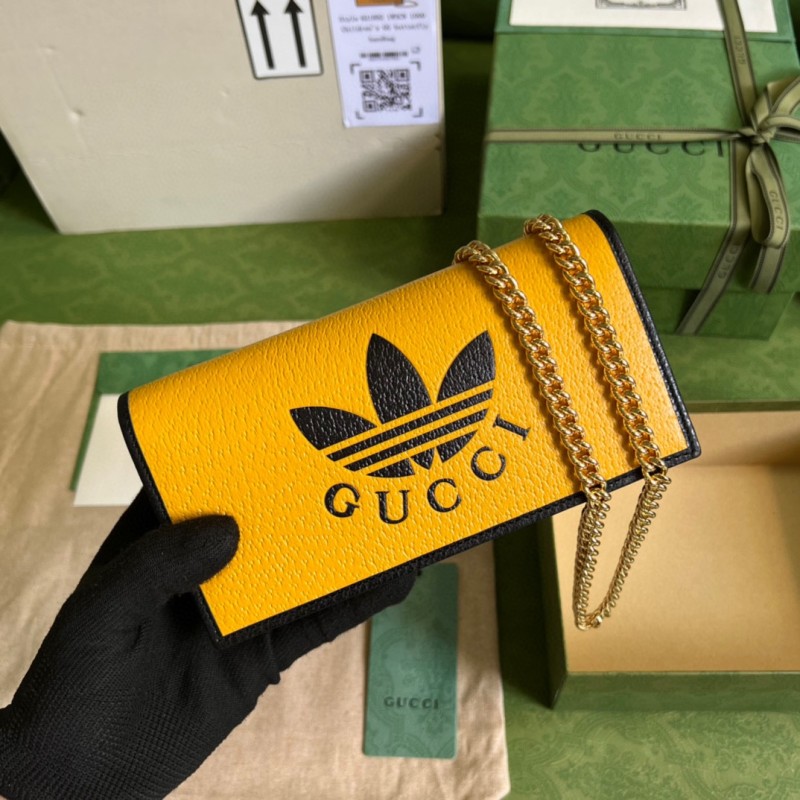 Gucci x Adidas Logo Wallet with Chain(19*10*4cm)-003
