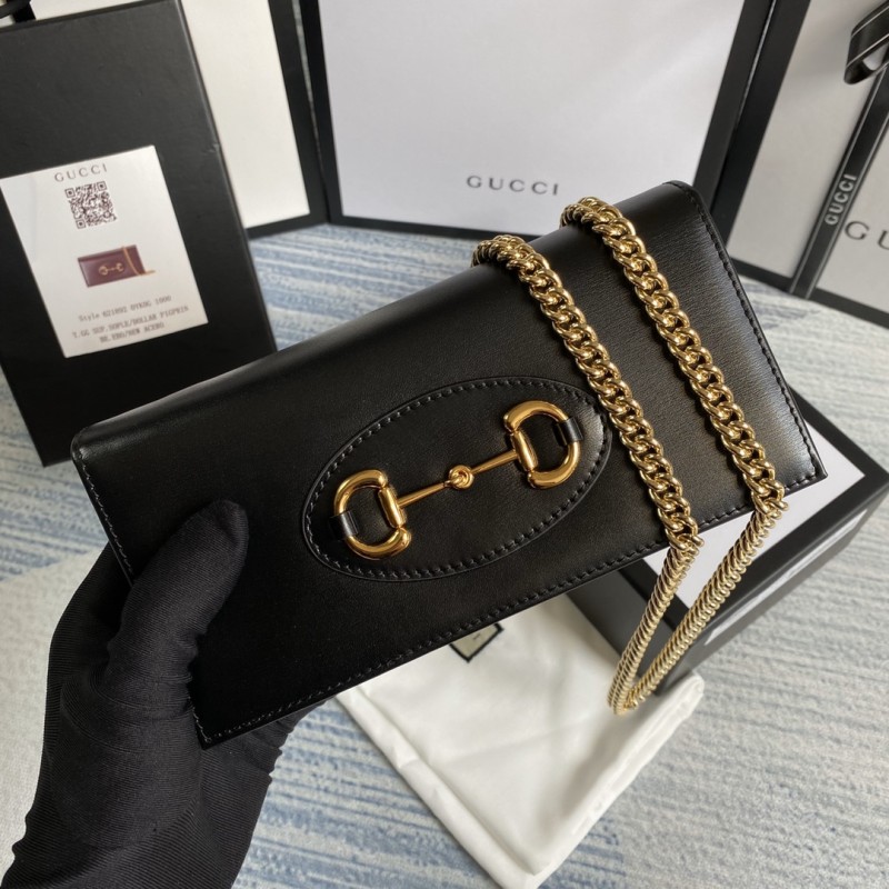 Gucci Horsebit 1955 Wallet with Chain(19*10*4cm)-013