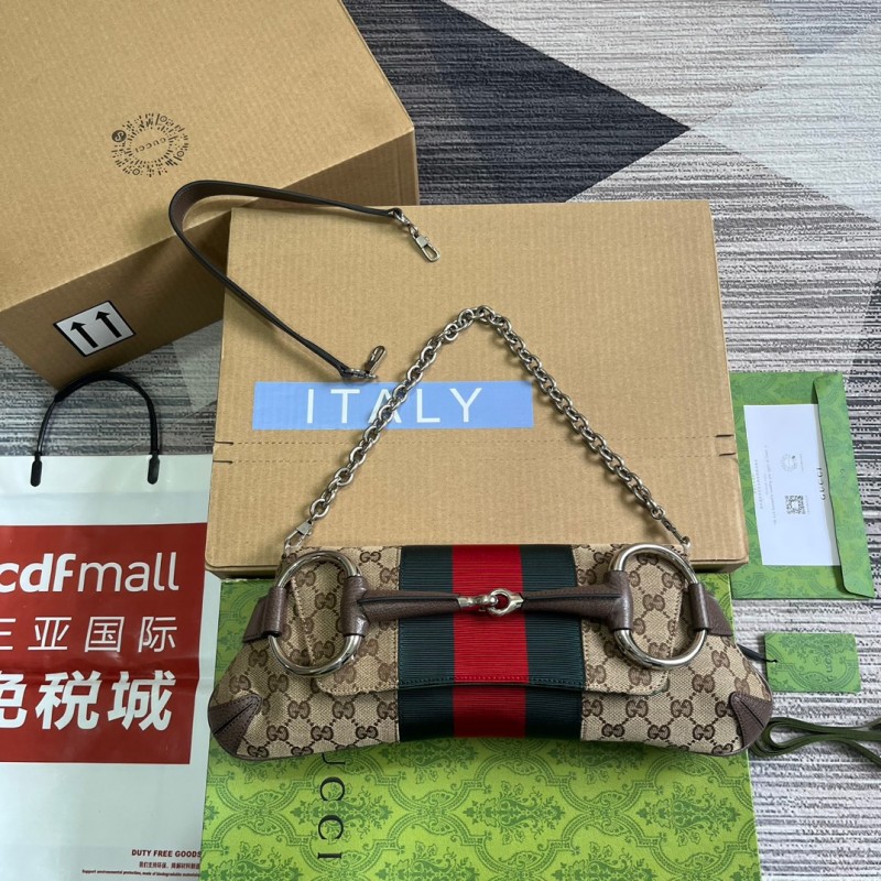 Gucci Horsebit Chain Medium Shoulder Bag(38*15*16cm)-046