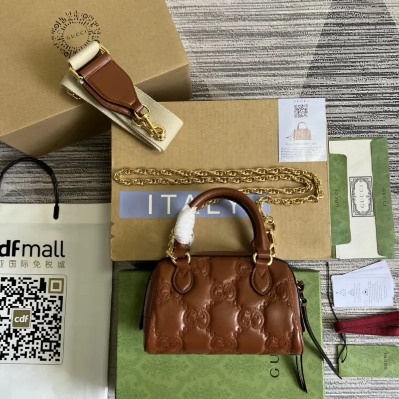 GG Matelassé Mini Boston Bag(19*13*11cm)-007