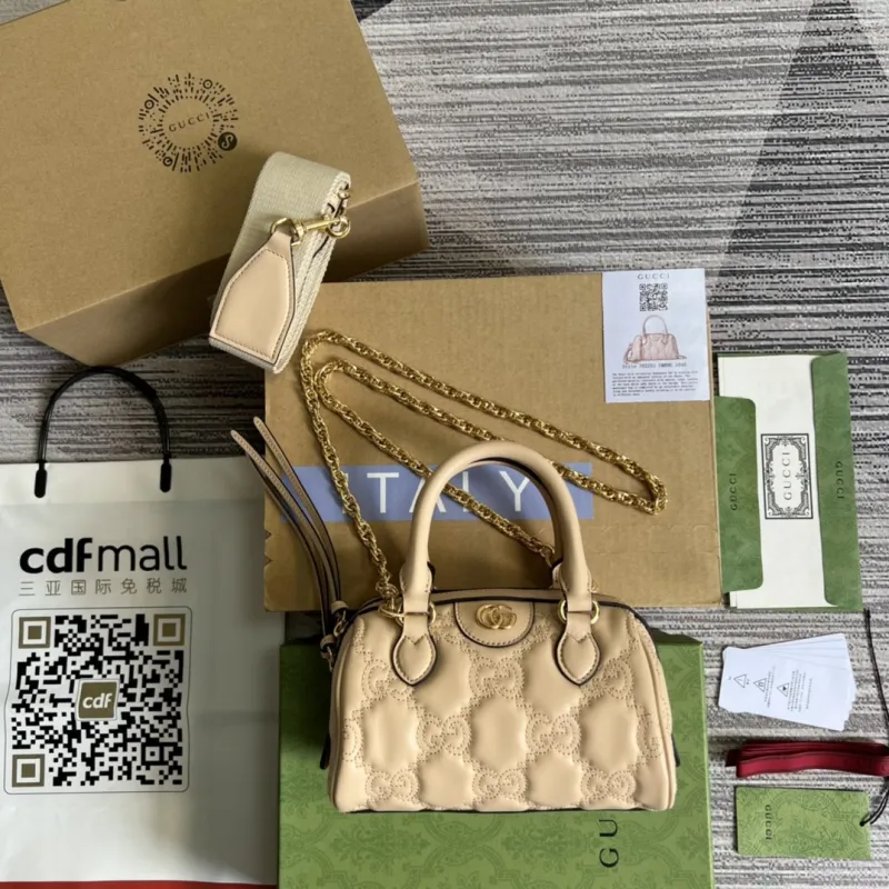 GG Matelassé Mini Boston Bag(19*13*11cm)-007