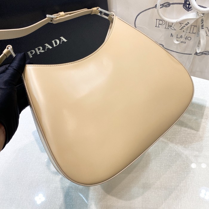 Prada Cleo Brushed Leather Shoulder Bag(30*18.5*4cm)-087