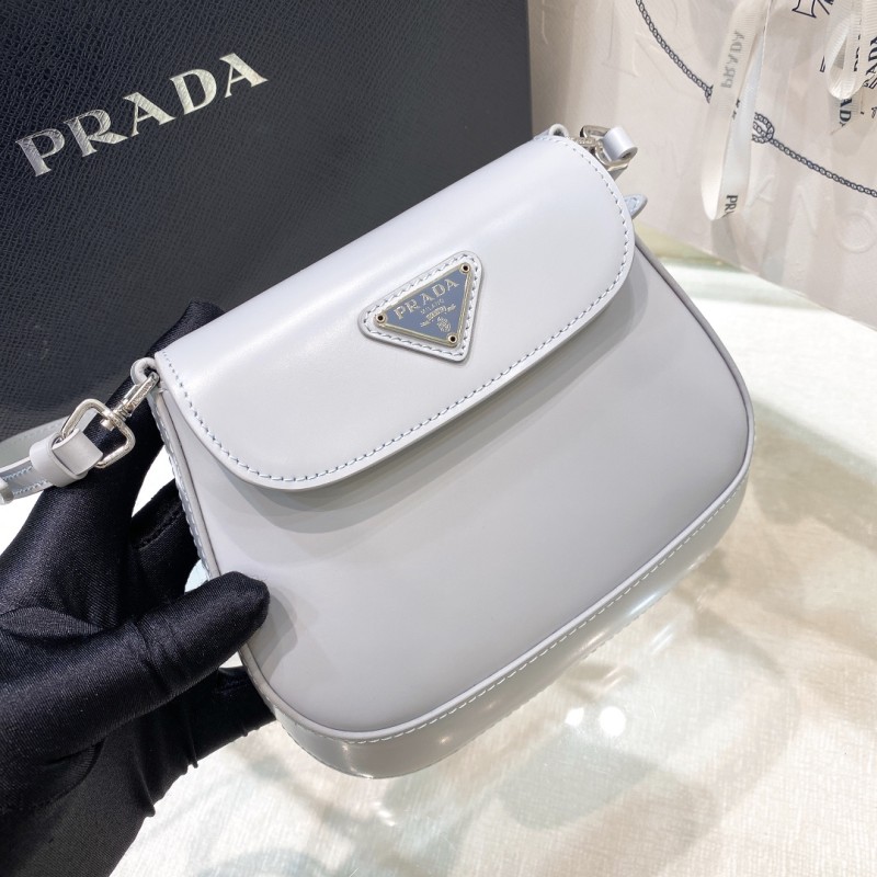 Prada Cleo Brushed Leather Mini Bag(17*14.5*3cm)-056