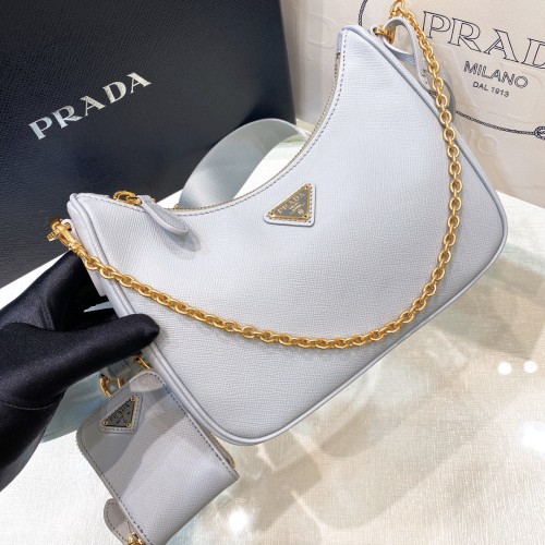 Prada Re-Edition 2005 Saffiano Leather Bag(22*18*6cm)-088