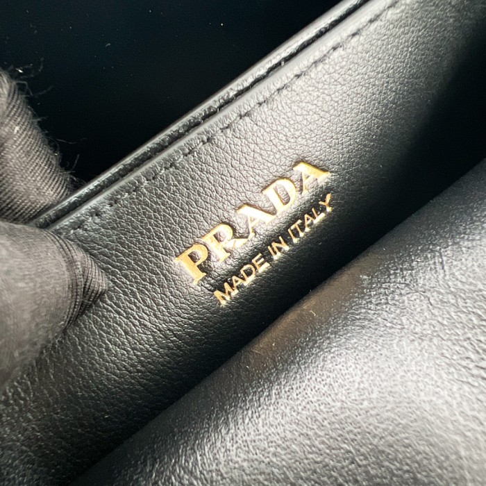 Prada Buckle Medium Leather Handbag with Belt(35*25*13cm)-0831