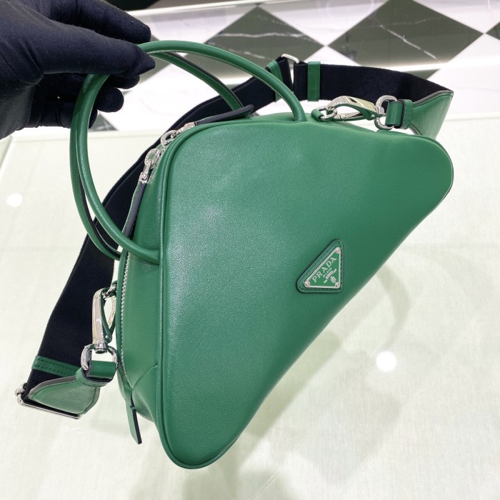 Prada Triangle Shoulder Bag with Handle(25*14.5*11cm)-089