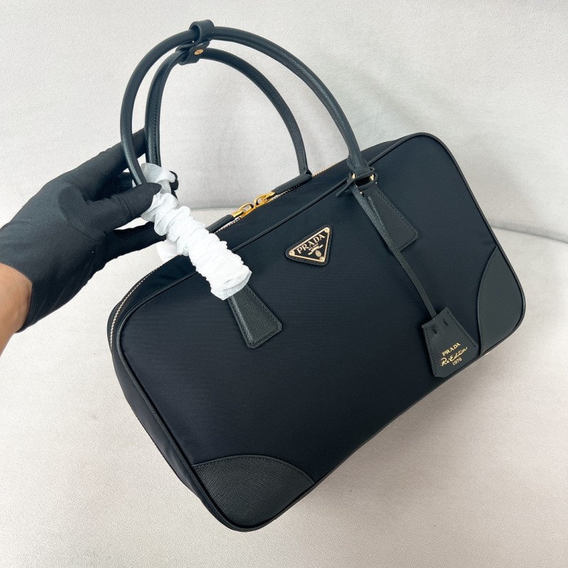 Prada Re-Edition 1978 Large Re-Nylon and Saffiano Leather Two-Handle Bag(35*21*10cm)-0801