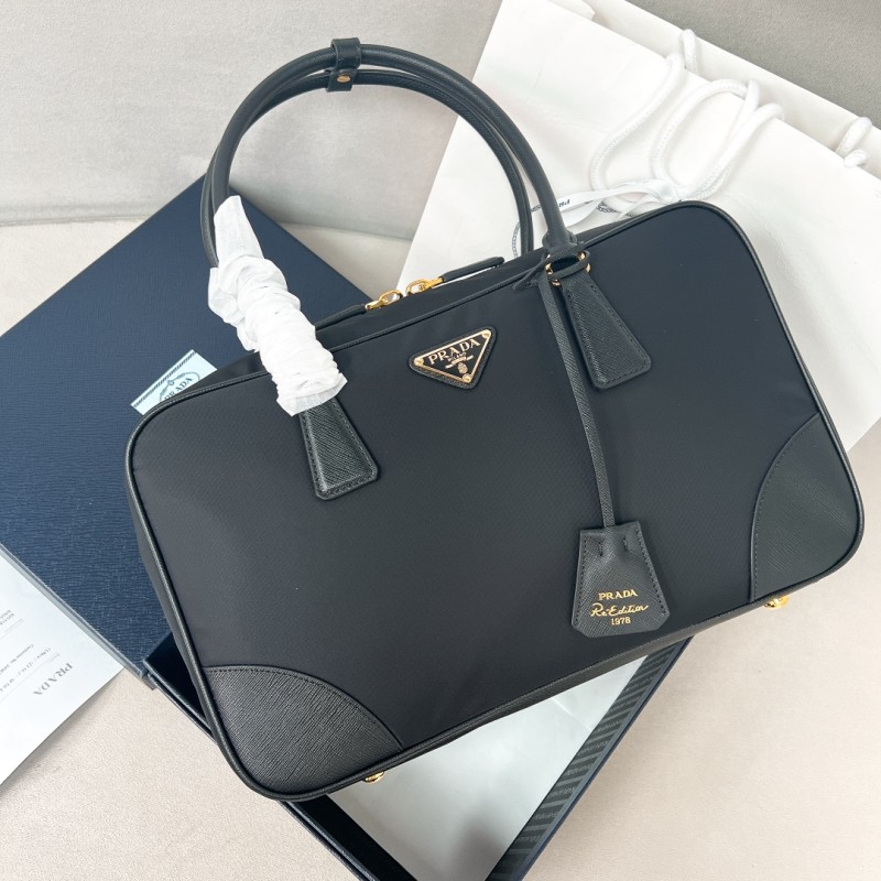 Prada Re-Edition 1978 Large Re-Nylon and Saffiano Leather Two-Handle Bag(35*21*10cm)-0801