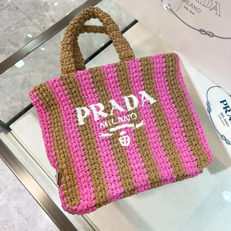 Small Crochet Tote Bag(24*24*8cm)-089